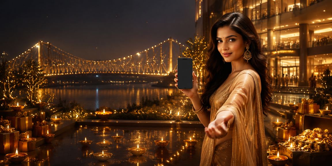 Kolkata players enjoying mobile Rummy gaming during Diwali festival